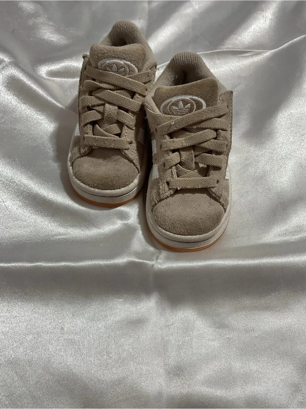 adidas Kids Suede Sneaker in Beige
